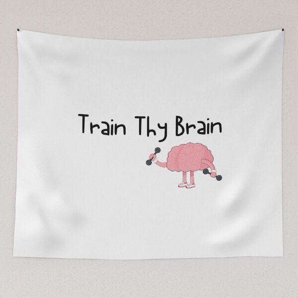 Item preview, Train Thy Brain Funny Mental Health Awareness designed and sold by SAVWIS.