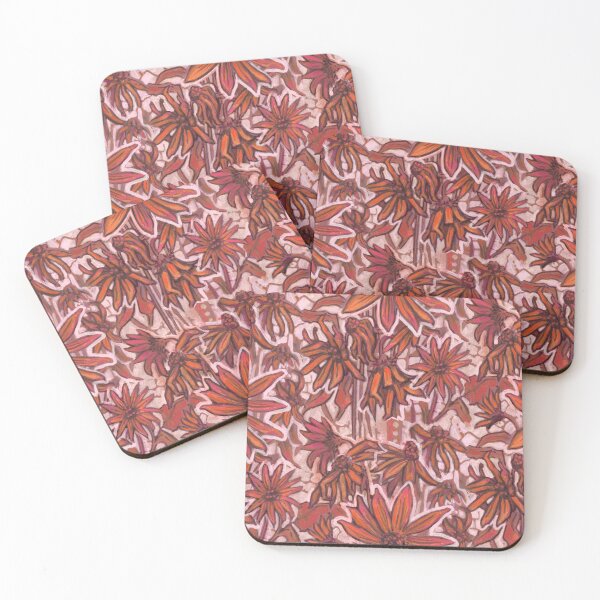 Item preview, Jerusalem Artichoke, Vintage Floral Pattern, Orange Copper Rust designed and sold by Julia Khoroshikh.