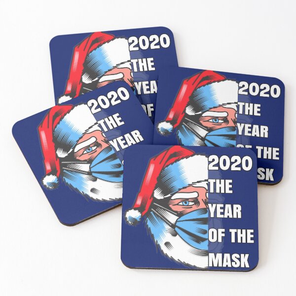 Item preview, Funny Santa,'2020 the year of the mask' designed and sold by Feline Rockstars.