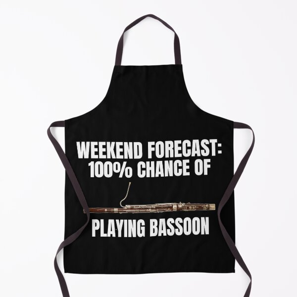Item preview, Weekend Forecast 100% Chance Of Playing Bassoon Bassoonist T Shirt Merch designed and sold by PRINTS2HOT.