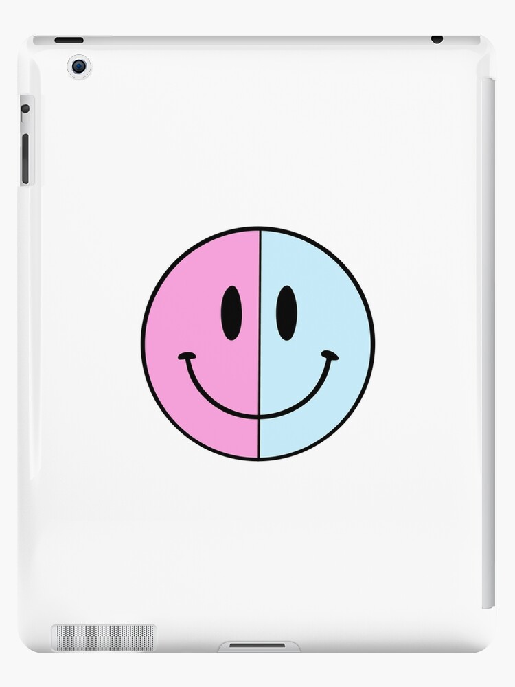 Coque Et Skin Adhesive Ipad Rose Bebe Et Bleu Bebe Visage Heureux Smiley Par Happyfaceco Redbubble