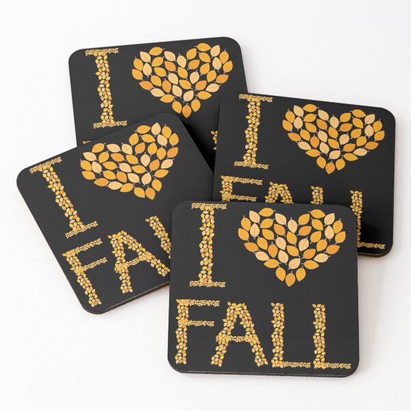 Item preview, I Love Fall Dried Leaves and Heart Design designed and sold by up4tee.