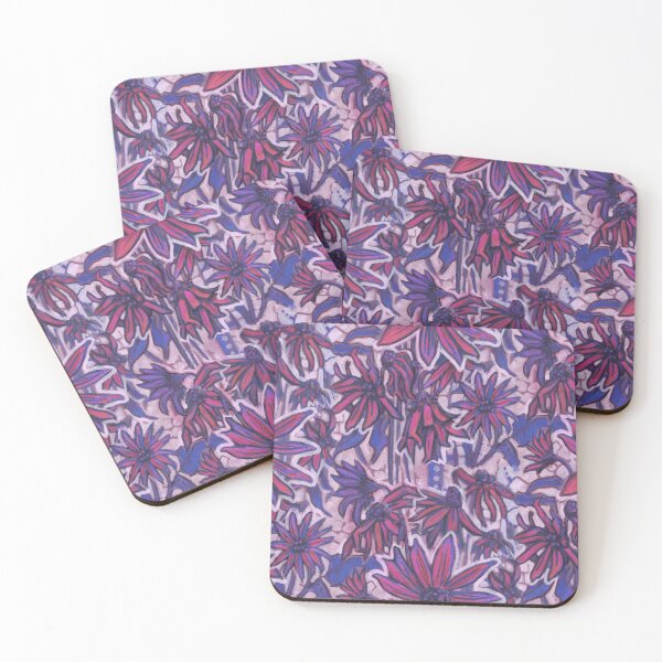 Item preview, Jerusalem Artichoke, Vintage Floral Pattern, Pink Blue designed and sold by Julia Khoroshikh.