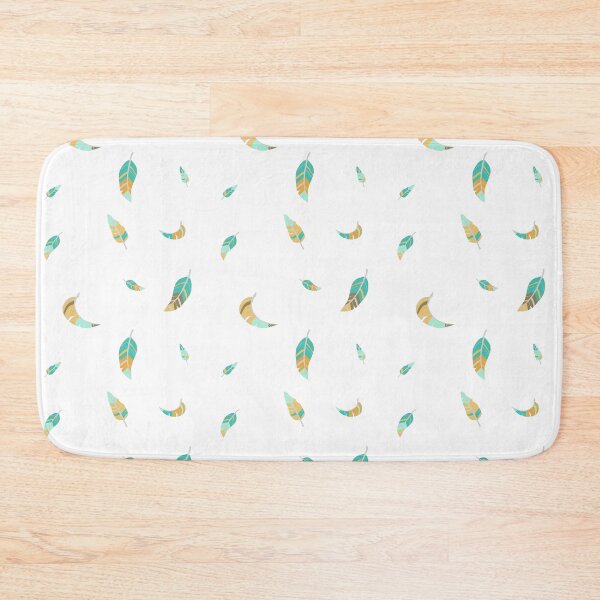 Item preview, Beautiful Turquoise and Yellow Feathers Pattern designed and sold by Seobox.