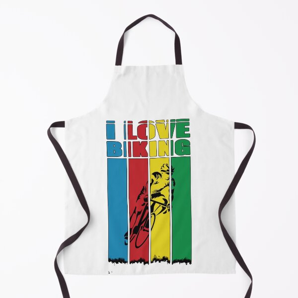 Item preview, I Love Biking - Road Biking - Cycling Colors - Great Gift For Bikers - Multi Color & Black Logo Design designed and sold by Richard529.
