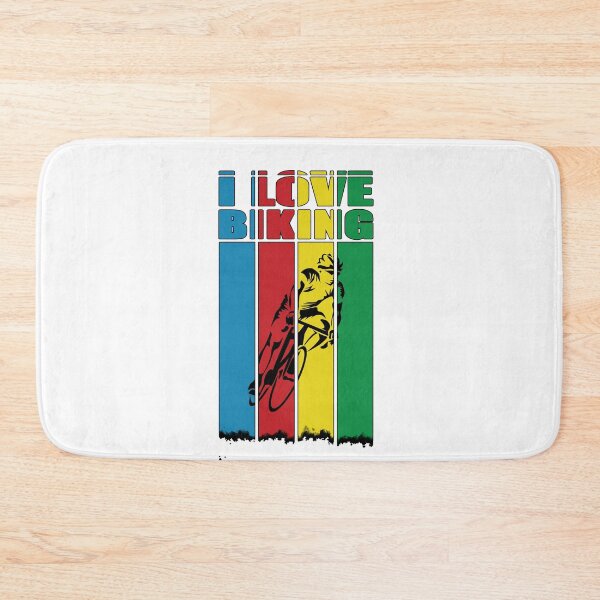Item preview, I Love Biking - Road Biking - Cycling Colors - Great Gift For Bikers - Multi Color & Black Logo Design designed and sold by Richard529.