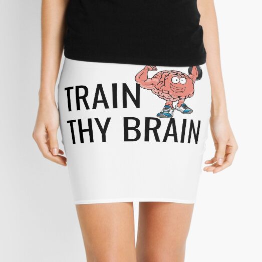 Train Thy Brain Funny Mental Health Awareness Mini Skirt