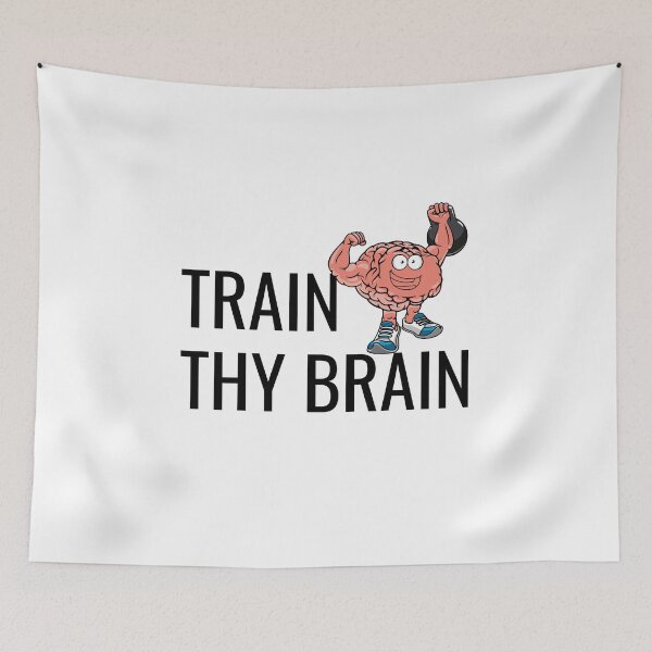 Item preview, Train Thy Brain Funny Mental Health Awareness designed and sold by SAVWIS.