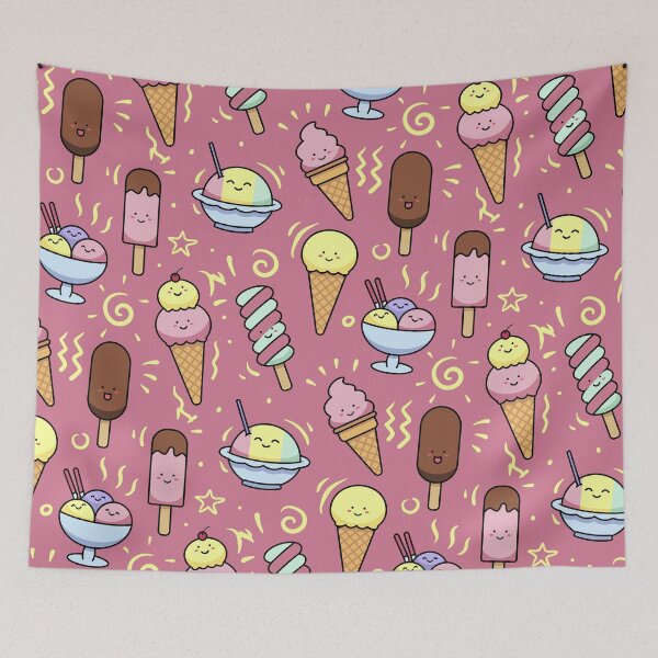 Item preview, Cute Kawaii Ice Cream Pattern designed and sold by Vector Scout Lab.