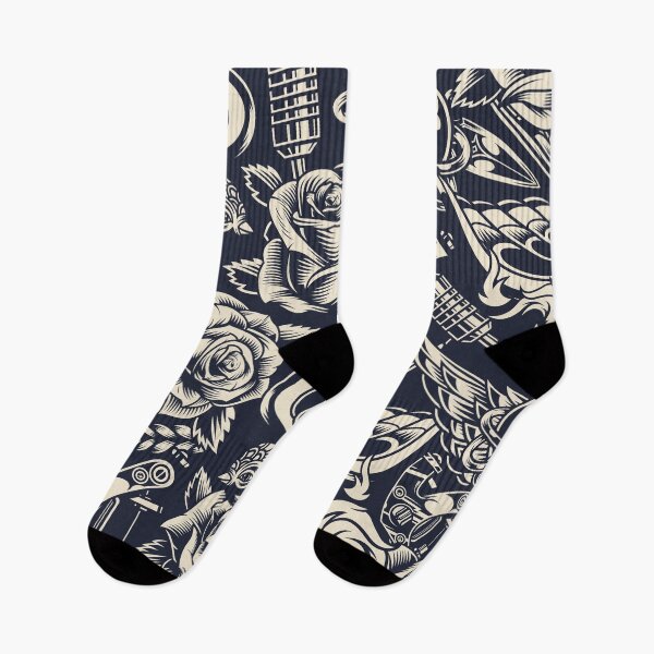 Item preview, Amazing Tattoo Monochrome Pattern designed and sold by Vector Scout Lab.