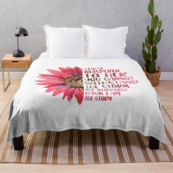 Item preview, They whispered to her you cannot withstand the storm Pink Sunflower designed and sold by Art-of-amine.