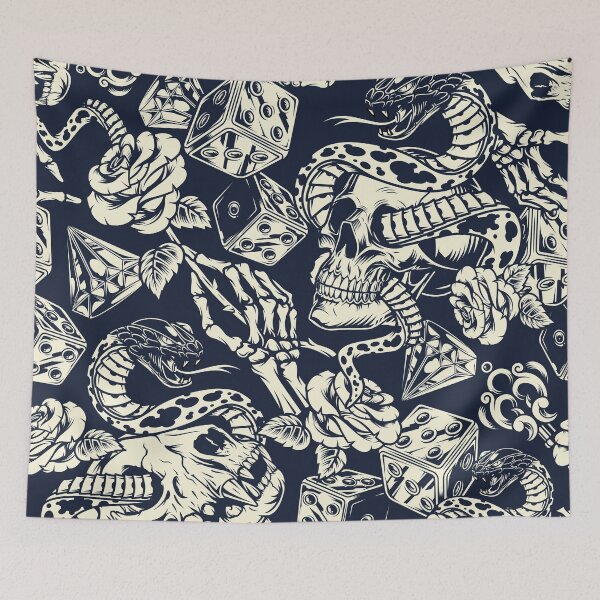 Item preview, Amazing Tattoo Monochrome Pattern designed and sold by Vector Scout Lab.