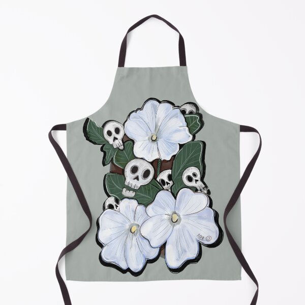 Item preview, White Flowers and Skulls designed and sold by SurlyAmy.