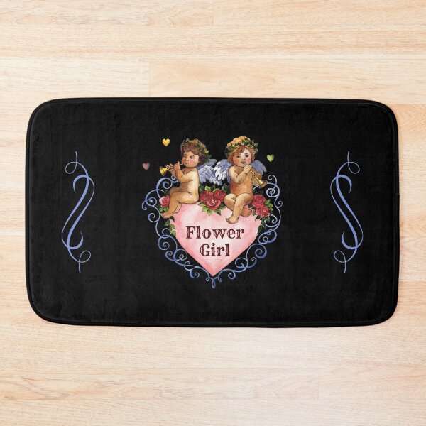 Item preview, Wedding party gift flower girl angels cherubs heart black designed and sold by GrammarDance.