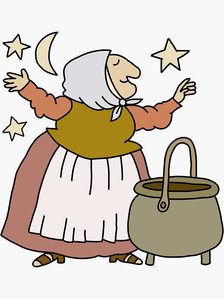 "strega nona" Sticker for Sale by carolynhallock | Redbubble