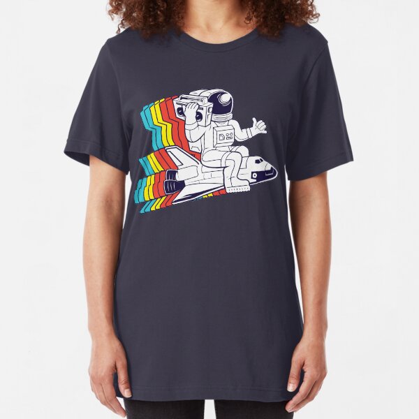 funky astronaut Slim Fit T-Shirt