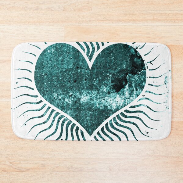 Item preview, Blue Grunge Heart with Sunbeams designed and sold by ittybittyowl.