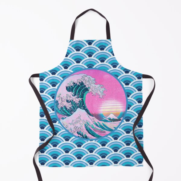 Item preview, Vaporwave Aesthetic Great Wave Seigaiha Ocean Sunset designed and sold by CoitoCG.