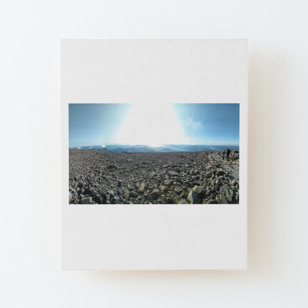 The summit panorama - Ben Nevis, Highlands of Scotland Wood Mounted Print