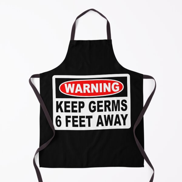 Item preview, Warning Keep Germs 6 Feet Away designed and sold by tonyhollywood.