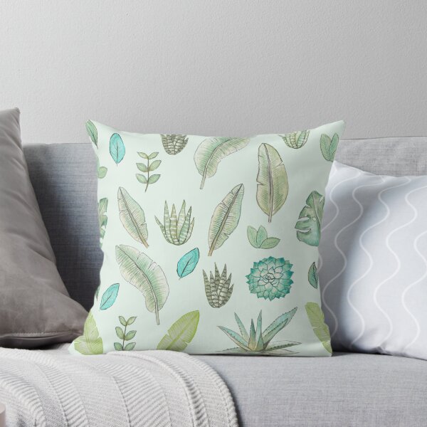 Item preview, Jungle Leaves and Plants Succulent Aloe Banana Leaf designed and sold by wanderinglaur.