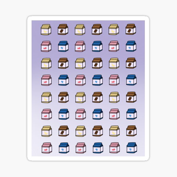 &ldquo;Milk Cartons Wallpaper&rdquo; Sticker by jrmai-eo | Redbubble
