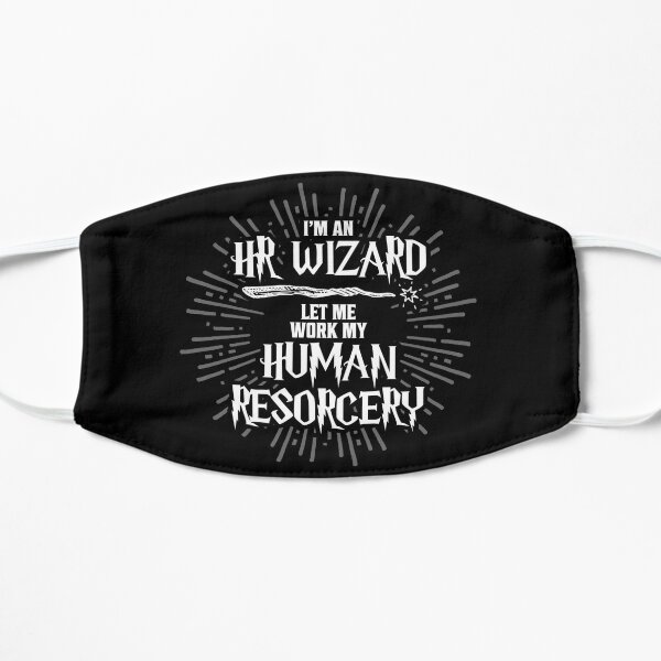 HR Wizard Human Resourcery Funny Gift for Human Resources Flat Mask