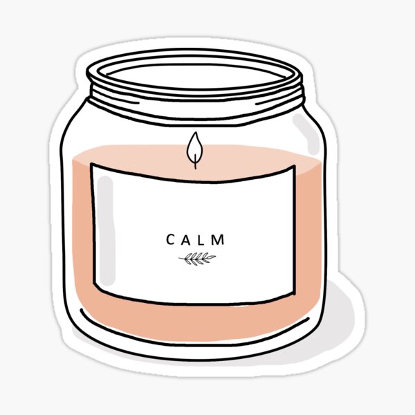 calm candle Sticker for Sale by cocoeri