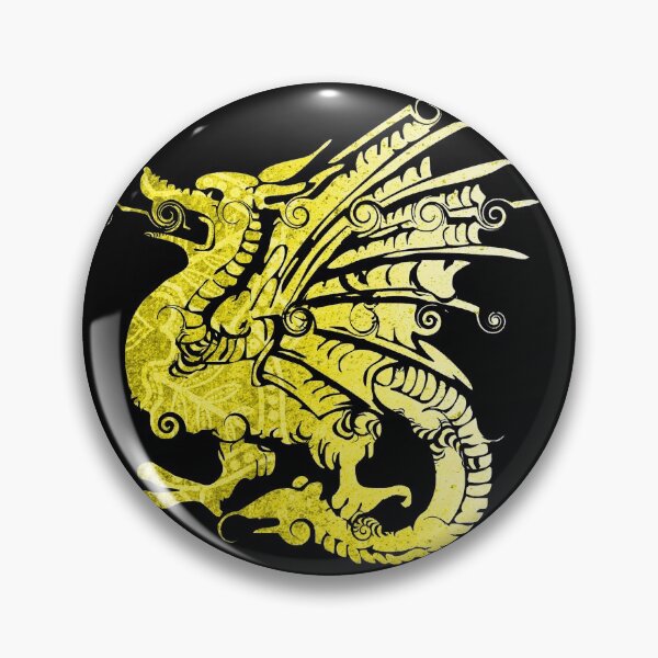 Item preview, Mythical Golden Dragon iwith Swirls designed and sold by ittybittyowl.