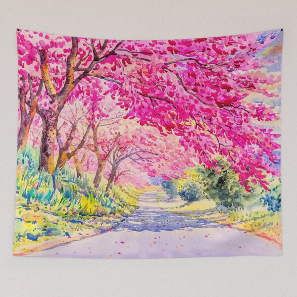 Item preview, Beautiful Pink Cherry Blossom Painting designed and sold by Vector Scout Lab.