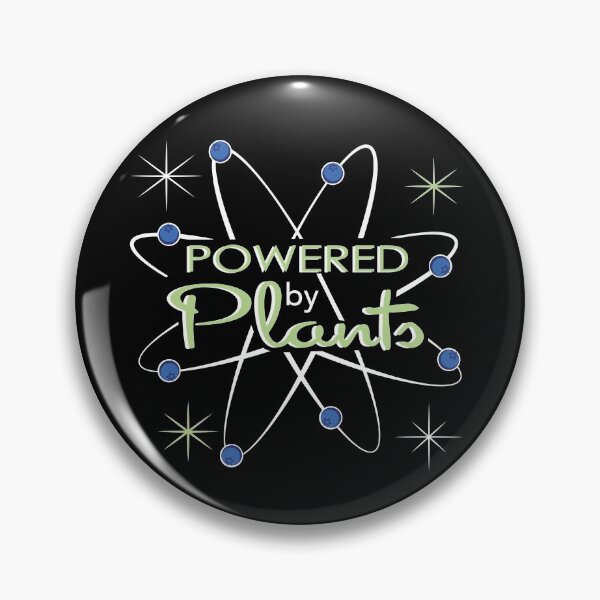 Item preview, "Powdered by Plant" Atomic Mid Century Modern Vegan designed and sold by LaDolceVegan.
