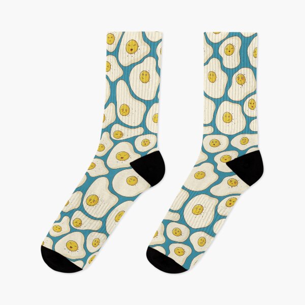 Item preview, Kawaii Fried Eggs Pattern designed and sold by space-kitten.