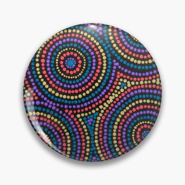 Item preview, Australian Aboriginal Art Red and Purple Desert Waterholes designed and sold by GhostGumDesigns.