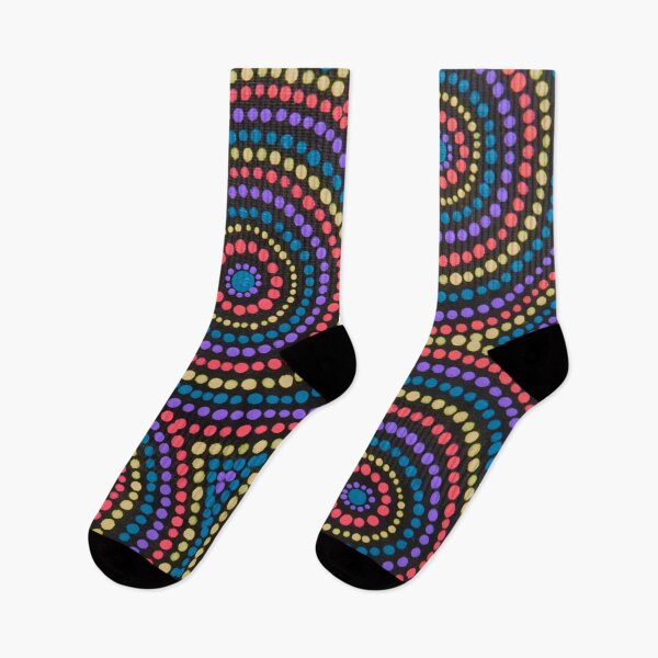 Item preview, Australian Aboriginal Art Red and Purple Desert Waterholes designed and sold by GhostGumDesigns.