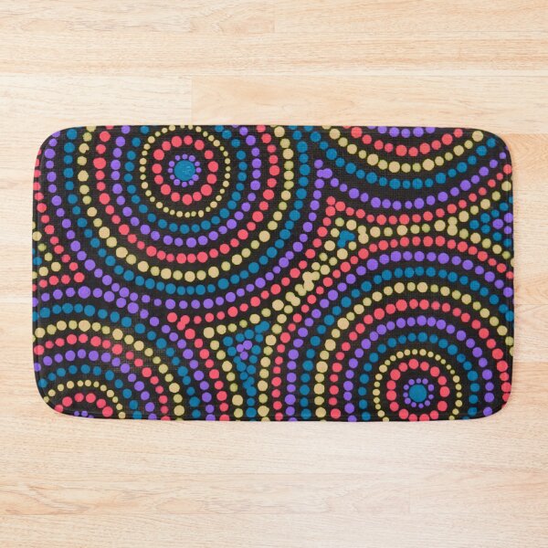 Item preview, Australian Aboriginal Art Red and Purple Desert Waterholes designed and sold by GhostGumDesigns.