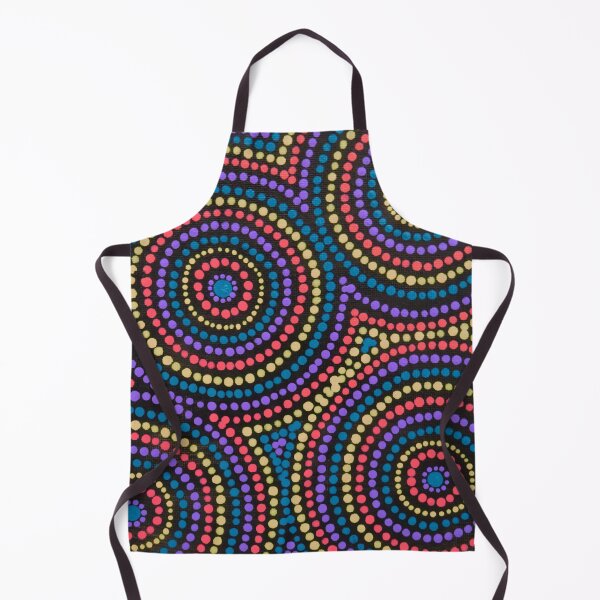 Item preview, Australian Aboriginal Art Red and Purple Desert Waterholes designed and sold by GhostGumDesigns.
