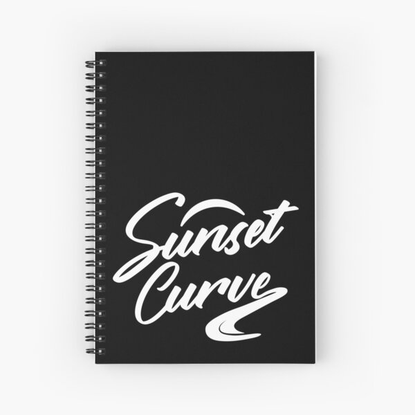 Sunset Curve White Logo Spiral Notebook
