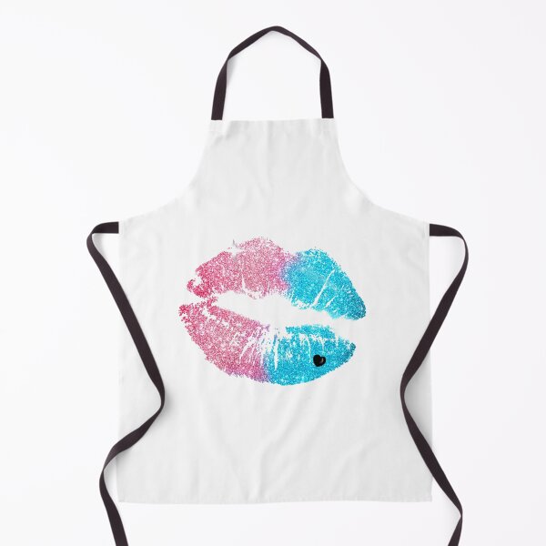 Item preview, Pink Blue Makeup Lipstick Kiss Mark Punk Rock Quinn Crazy Girl Glitter  designed and sold by Jolly-Yosei.