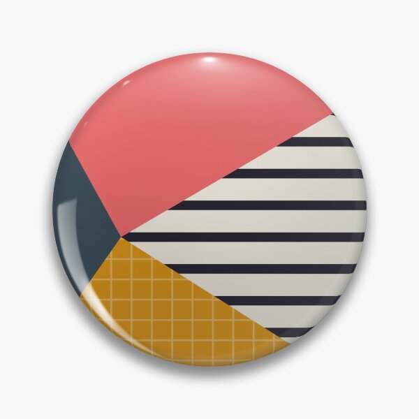 Artikelvorschau, Rosa und senfgelb geometrisch mit Streifen entworfen und verkauft von Latte Design.