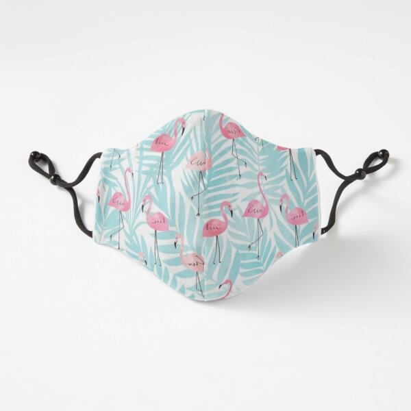 Motif flamant rose, flamant rose Masque ajusté