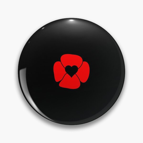 Item preview, Minimalist Remembrance Day red poppy heart commemoration detail designed and sold by Deegital18.