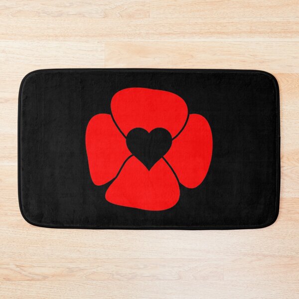 Item preview, Minimalist Remembrance Day red poppy heart commemoration detail designed and sold by Deegital18.
