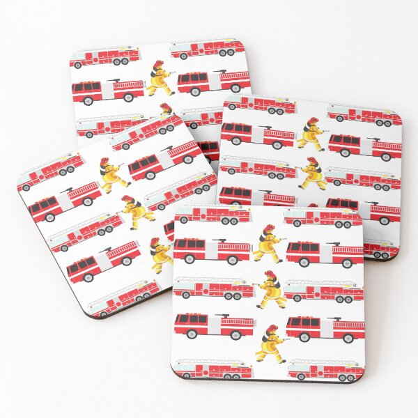 Item preview, Cool Kids Firefighter Design Featuring FireTrucks and Fire Engines designed and sold by Samsdesignshop.