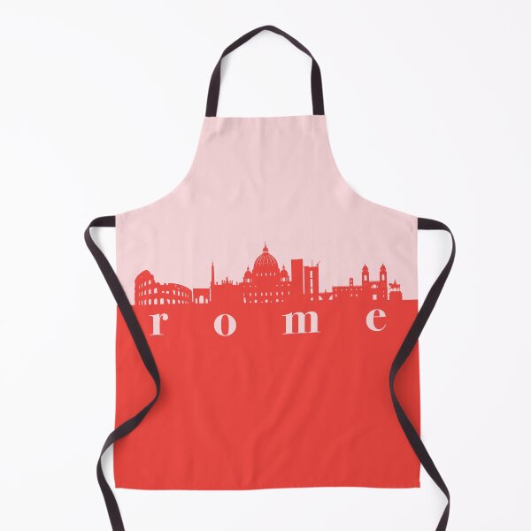 Item preview, minimalist rome skyline red and pink color block designed and sold by neopop.