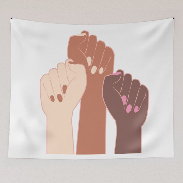 Item preview, Female Raised Fist Diversity graphic Art designed and sold by Dollfacedesign.