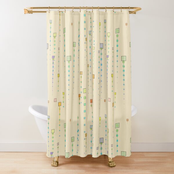Particle Rise Champagne Shower Curtain