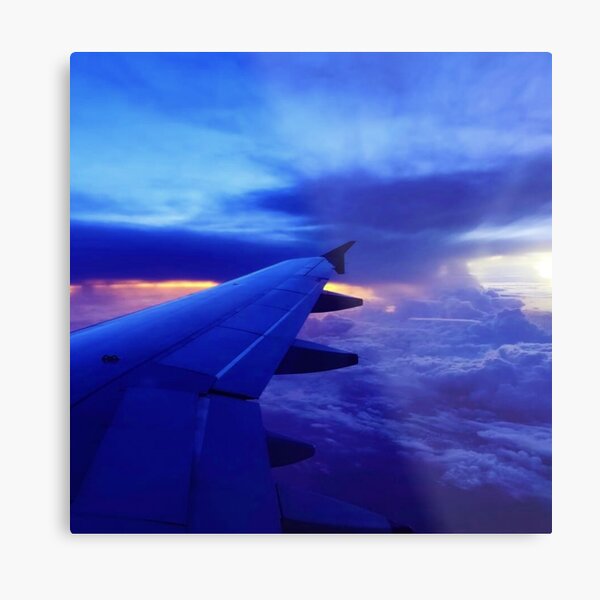 Sky View from the Airplane Metal Print
