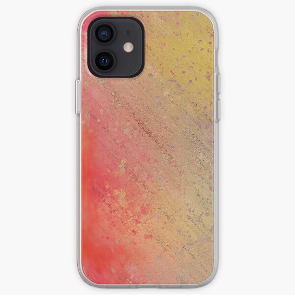 Warm Scratched-Metal Mask Abstraction iPhone Soft Case