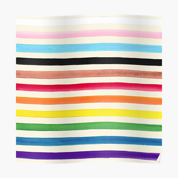Progress Pride Stripes Poster