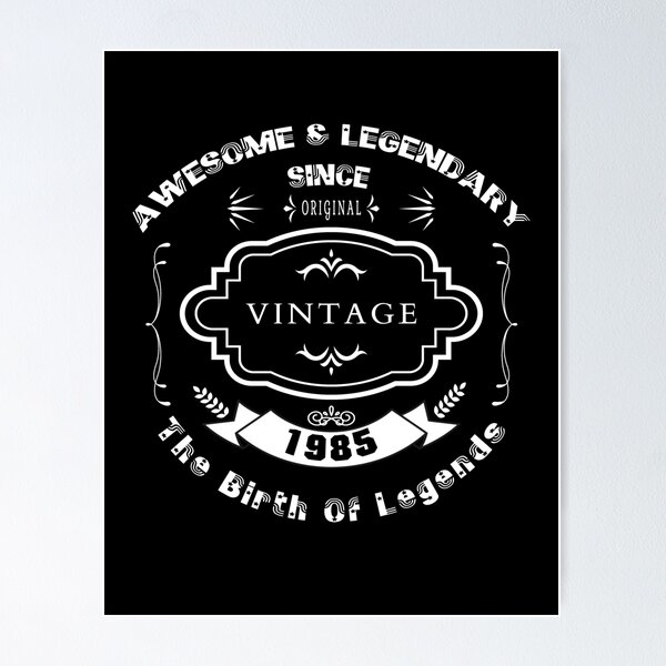 Item preview, Vintage 1985 Birthday Gift For Men and Women Essential T-Shirt designed and sold by MERY-DESIGNS.